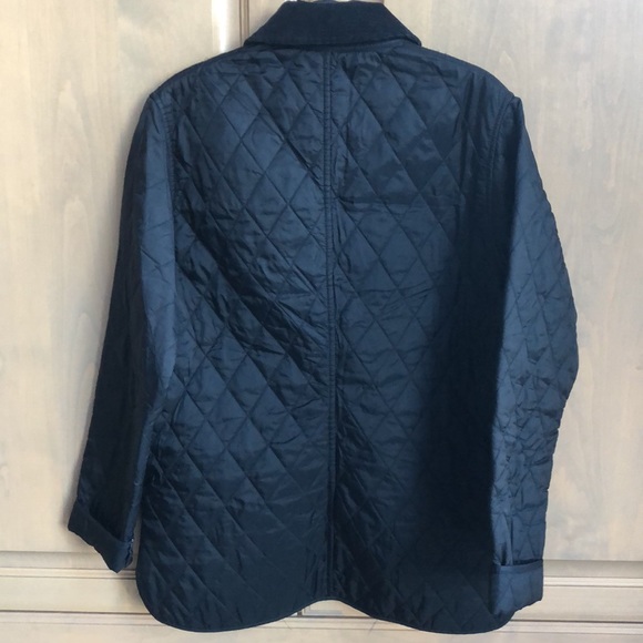 New Barbour Shaped Liddesdale corduroy collar patch pocket quilted puffer jacket - Picture 12 of 15